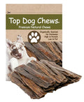 Top Dog Chews - 10" - 12" Roasted Taffy 30 Pack Beef Jerky Dental Treats for Dogs (30 Pack Roasted)