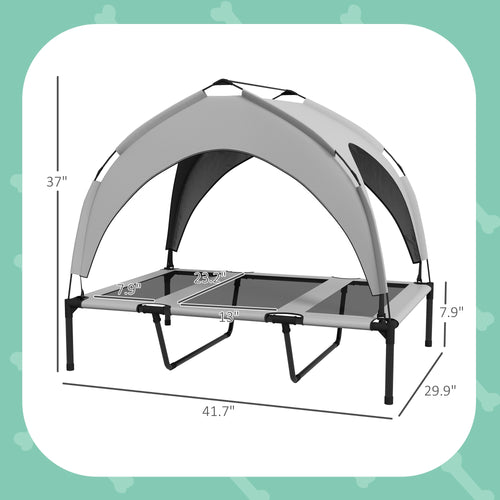 Elevated Outdoor Dog Bed with Canopy